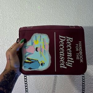Beetlejuice crossbody hardback for the recently deceased purse